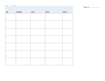 Free Weekly Meal Planner with Grocery List (PDF)